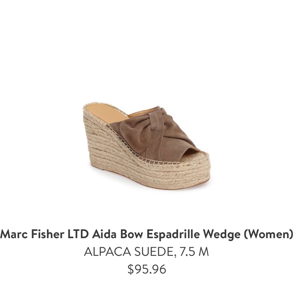 Marc Fisher espadrille size 7.5